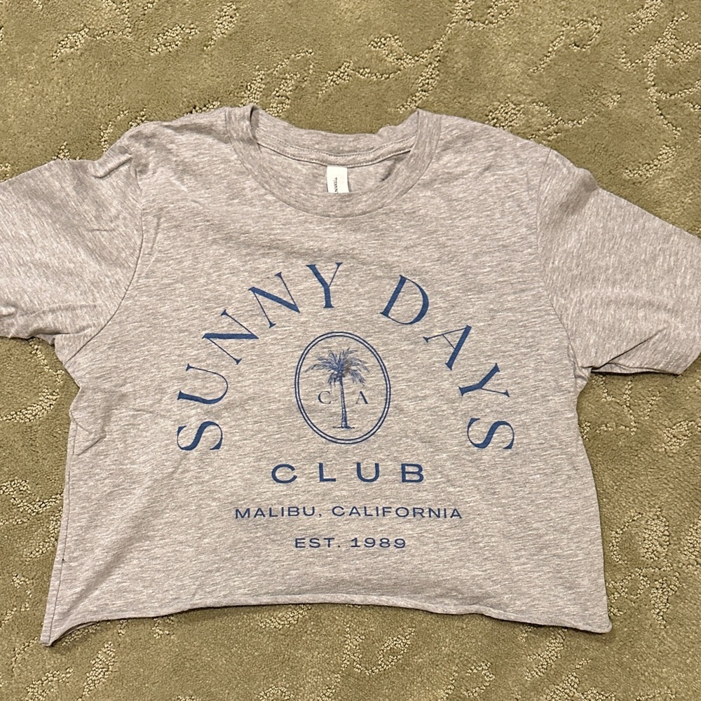 Bella Canvas Gray Kids Tee with Blue Sunny Days Print